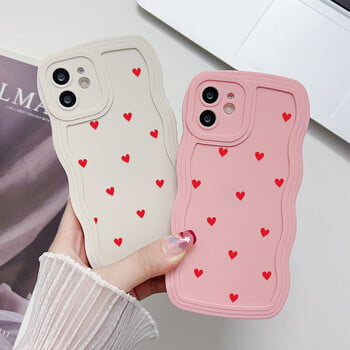 Θήκη τηλεφώνου Love Heart Wave για iPhone 8 Plus Θήκη iPhone SE 2020 6s 7 16 Pro Max 11 13 15 14 12 Σιλικόνη Αντικραδασμικό κάλυμμα Funda