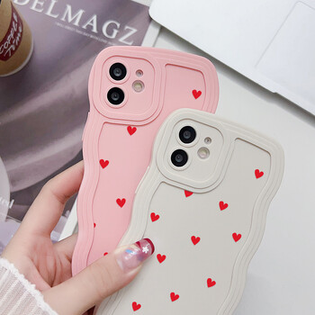 Θήκη τηλεφώνου Love Heart Wave για iPhone 8 Plus Θήκη iPhone SE 2020 6s 7 16 Pro Max 11 13 15 14 12 Σιλικόνη Αντικραδασμικό κάλυμμα Funda