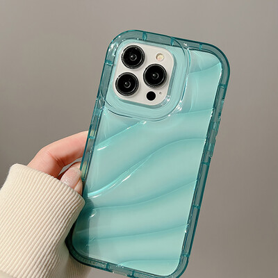 Luxury Water Wavy Pattern Case For Iphone 11 Cover Iphone 13 16 14 Pro Max 15 12 XR 7 8 Plus Xs SE 6 16promax 15Promax TPU Funda