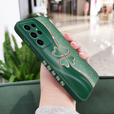 Θήκη τηλεφώνου Lucky Grass για Samsung Galaxy S24 S23 S22 S21 S20 S10 S10E Ultra Plus FE Note 20 Ultra 10 Plus Κάλυμμα