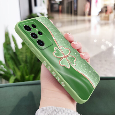 Θήκη τηλεφώνου Lucky Grass για Samsung Galaxy S24 S23 S22 S21 S20 S10 S10E Ultra Plus FE Note 20 Ultra 10 Plus Κάλυμμα