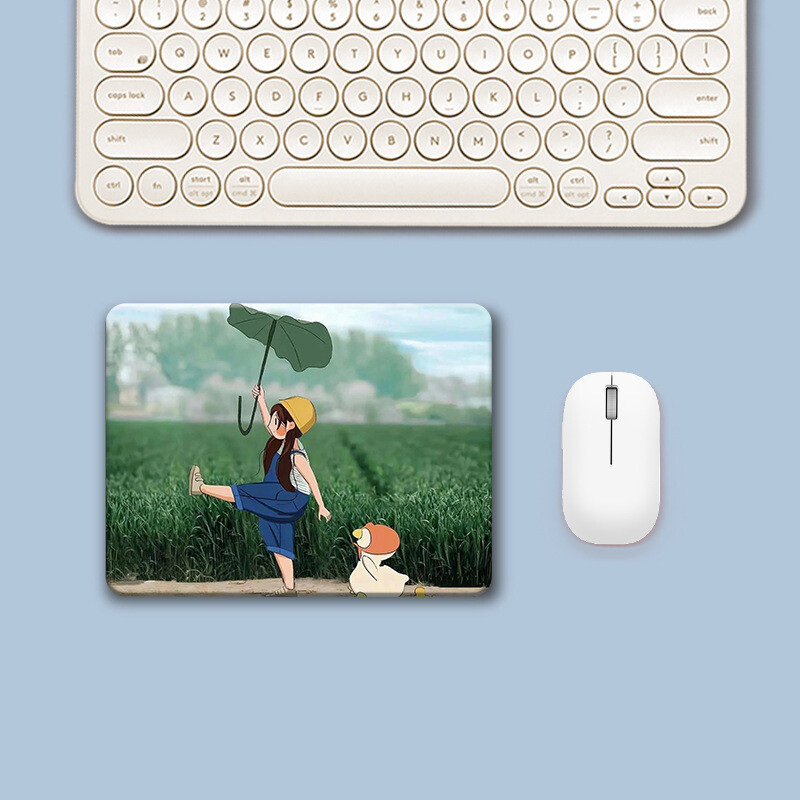 Podloga za miša u pastoralnom stilu, super mekana podloga od prirodne gume, mala svježa četvrtasta podloga za miš za prijenosno računalo, izravna tvornička prodaja