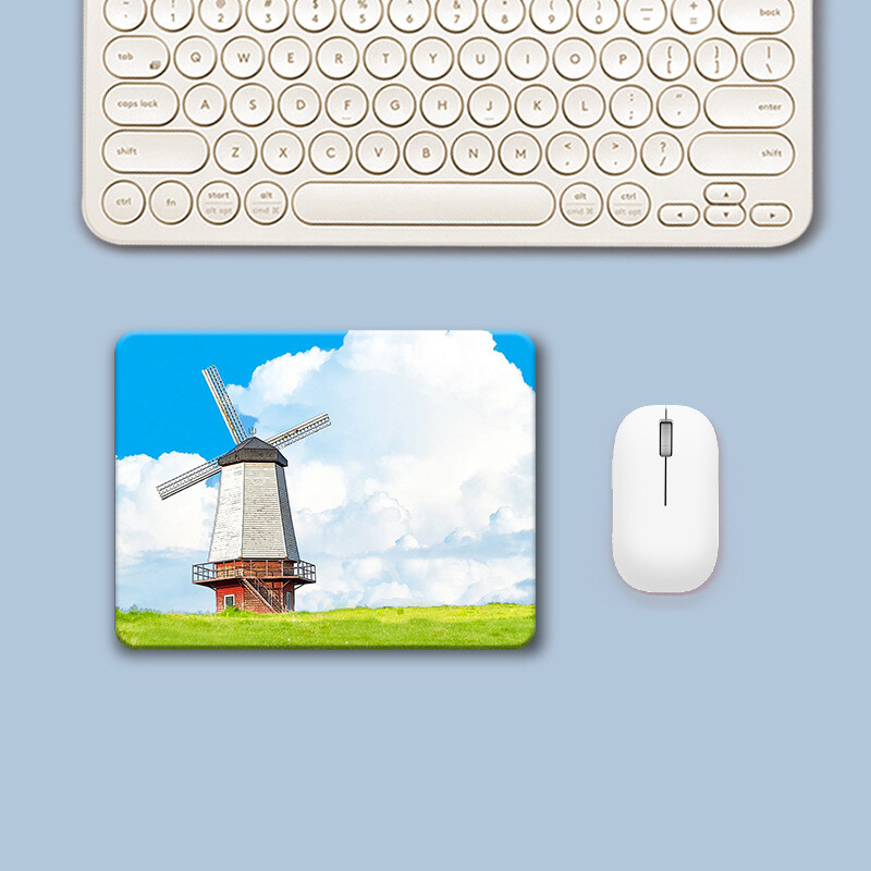 Podloga za miša u pastoralnom stilu, super mekana podloga od prirodne gume, mala svježa četvrtasta podloga za miš za prijenosno računalo, izravna tvornička prodaja