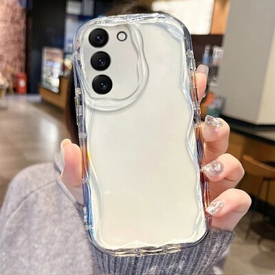 Прозрачен мек калъф TPU Wave за Samsung A55 A54 5G A 54 A53 A35 A34 A52S A52 A51 A15 A14 A13 A50 A32 A30 A24 A22 A23 A12 Капак на корпуса