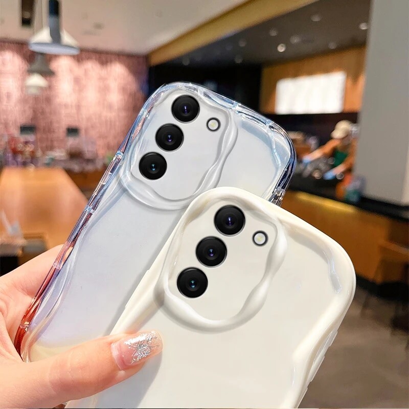 Прозрачен мек калъф TPU Wave за Samsung A55 A54 5G A 54 A53 A35 A34 A52S A52 A51 A15 A14 A13 A50 A32 A30 A24 A22 A23 A12 Капак на корпуса