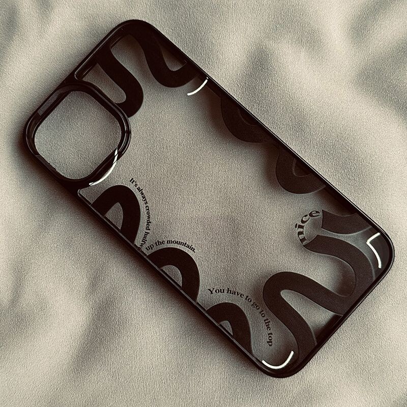 Калъф за телефон iPhone 16 15 Pro Max 14 13 12 11 Pro Max Mini SE X XR XS Pro 16 7 8 Plus Cool Black Snake King Hard Clear Cover