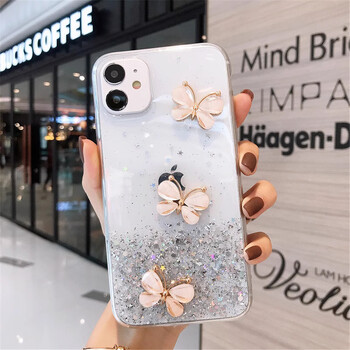 Πολυτελής 3D Butterfly Bling Glitter θήκη τηλεφώνου για Samsung A54 A55 A35 A24 A25 A15 A05 A05S A33 A34 A53 A73 A14 A13 A23 Μαλακό κάλυμμα