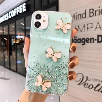 Πολυτελής 3D Butterfly Bling Glitter θήκη τηλεφώνου για Samsung A54 A55 A35 A24 A25 A15 A05 A05S A33 A34 A53 A73 A14 A13 A23 Μαλακό κάλυμμα