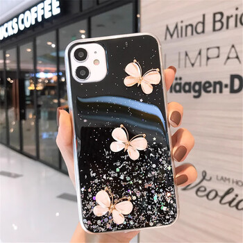 Πολυτελής 3D Butterfly Bling Glitter θήκη τηλεφώνου για Samsung A54 A55 A35 A24 A25 A15 A05 A05S A33 A34 A53 A73 A14 A13 A23 Μαλακό κάλυμμα