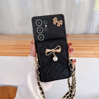 Θήκη τηλεφώνου πορτοφόλι 3D Bowknot Crossbody για κάρτα για Samsung Galaxy A06 A55 A35 A25 A15 A05S A05 A54 A53 A52S A52 A51 A50