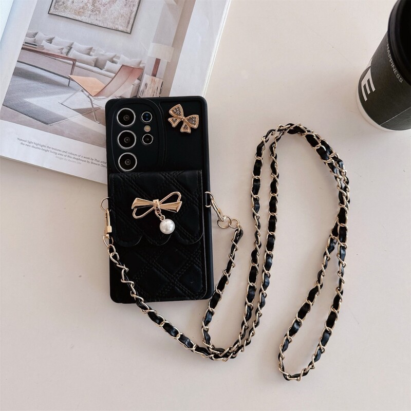 3D Bowknot Crossbody Card Holder Портфейл Калъф за телефон за Samsung Galaxy A06 A55 A35 A25 A15 A05S A05 A54 A53 A52S A52 A51 A50
