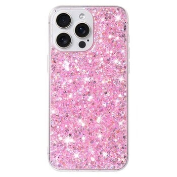 Θήκη τηλεφώνου Starry Glitter Pink Sequin για IPhone 16 15 14 13 12 11 Pro Max X XR 7 8 Plus SE2 Σκληρό κάλυμμα σιλικόνης κατά της πτώσης