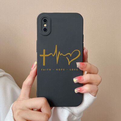 Skirtas iPhone X XR XS Max Case Heart minkštas skystas silikoninis fotoaparato apsauginis dangtelis Apple iPhoneX XR XSMax Funda For Girls