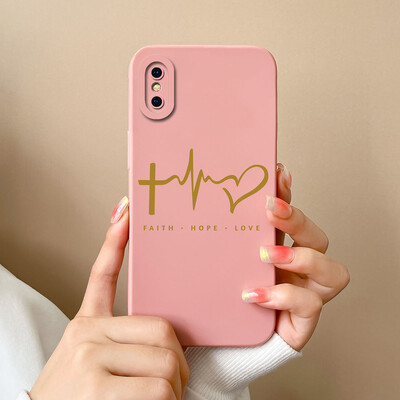 Skirtas iPhone X XR XS Max Case Heart minkštas skystas silikoninis fotoaparato apsauginis dangtelis Apple iPhoneX XR XSMax Funda For Girls