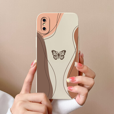 Skirtas iPhone X XR XS Max Case Heart minkštas skystas silikoninis fotoaparato apsauginis dangtelis Apple iPhoneX XR XSMax Funda For Girls