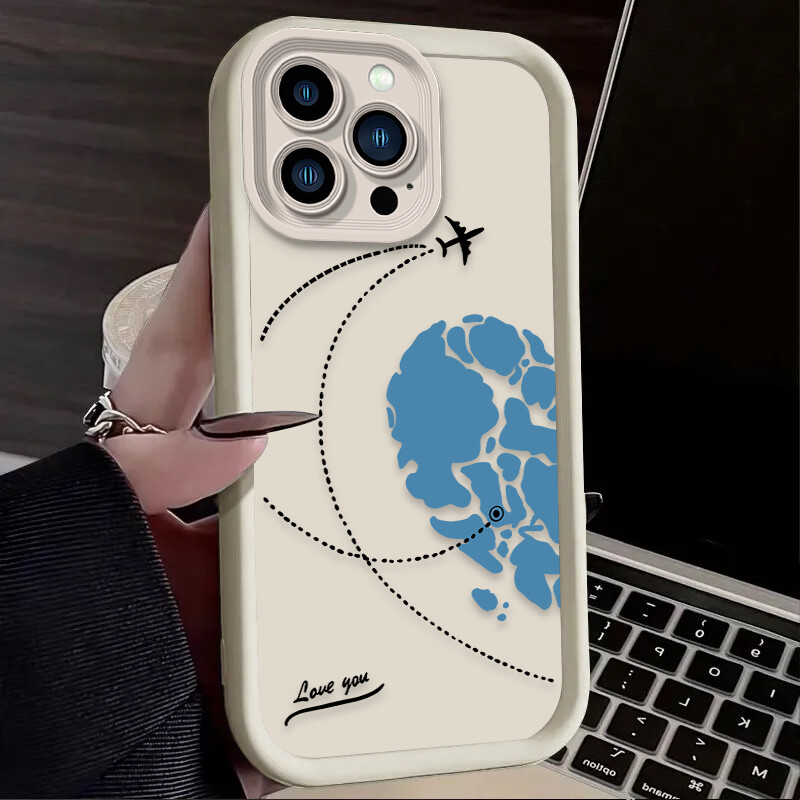 Uparena telefonska torbica Love Heart za iPhone 16 15 14 13 12 11 Pro Max XS X XR 8 7 Plus SE 2020 Mekana silikonska maska otporna na udarce