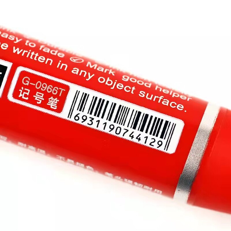 12 цвята/комплект Джъмбо размер Перманентни маркери Насипни големи перманентни маркери Химикалки с връх на длето Джъмбо маркери Химикалки Дебел перманентен белег