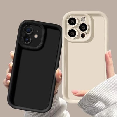 Θήκη τηλεφώνου για iPhone 16 15 14 11 12 13 Pro Max Mini 7 8 Plus XR XS Max X SE 2022 16Pro Soft TPU Thickened Protective Back Cover