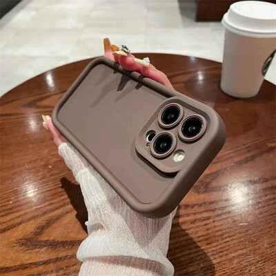 Telefono dėklas skirtas iPhone 16 15 14 11 12 13 Pro Max Mini 7 8 Plus XR XS Max X SE 2022 16Pro Soft TPU pastorintas apsauginis galinis dangtelis