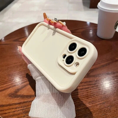 Telefono dėklas skirtas iPhone 16 15 14 11 12 13 Pro Max Mini 7 8 Plus XR XS Max X SE 2022 16Pro Soft TPU pastorintas apsauginis galinis dangtelis