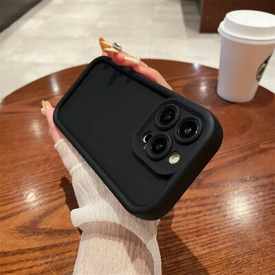 Telefono dėklas skirtas iPhone 16 15 14 11 12 13 Pro Max Mini 7 8 Plus XR XS Max X SE 2022 16Pro Soft TPU pastorintas apsauginis galinis dangtelis