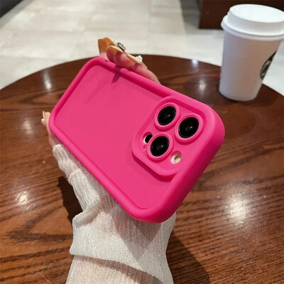 Telefono dėklas skirtas iPhone 16 15 14 11 12 13 Pro Max Mini 7 8 Plus XR XS Max X SE 2022 16Pro Soft TPU pastorintas apsauginis galinis dangtelis