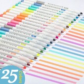 5/10 spalvų Dviejų galvučių paryškinimo rašiklis Art Markers Kawaii japonų minkštų spalvų fluorescenciniai rašikliai Mokyklos ir biuro reikmenys