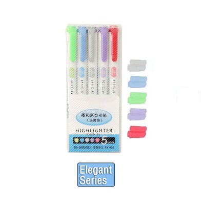 5/10 spalvų Dviejų galvučių paryškinimo rašiklis Art Markers Kawaii japonų minkštų spalvų fluorescenciniai rašikliai Mokyklos ir biuro reikmenys