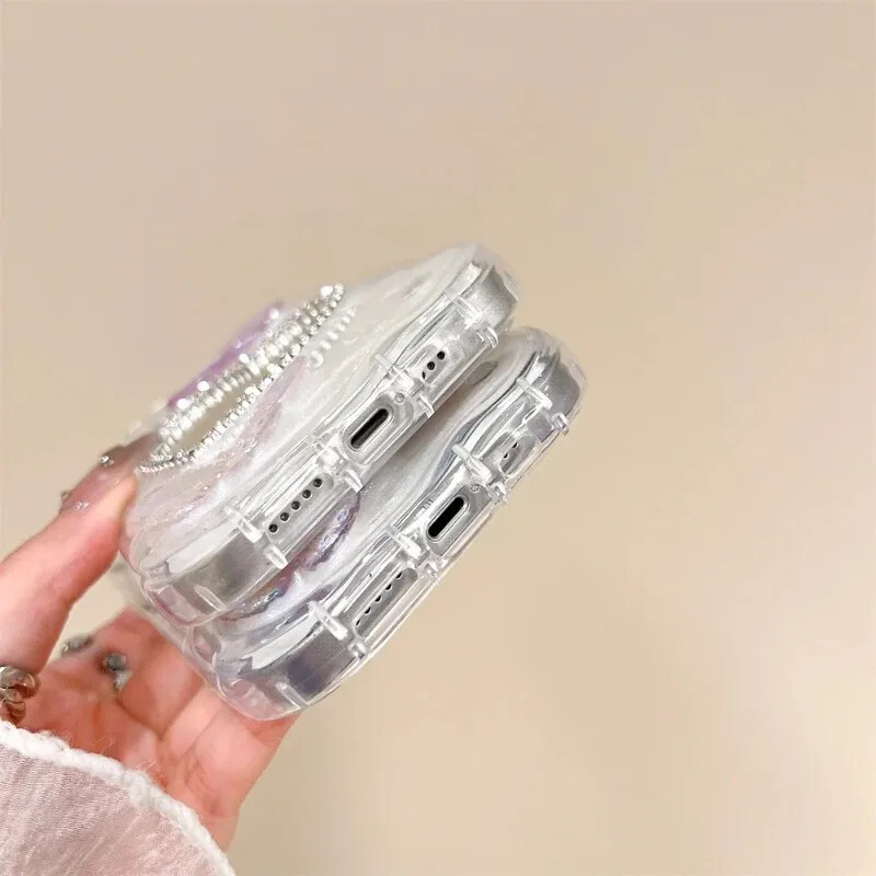 Diamond Bling Glitter Butterfly 3D telefonska torbica za iPhone 14 13 12 11 15 16 Pro Max X XR XS Silikonska maska za šminku u obliku srca