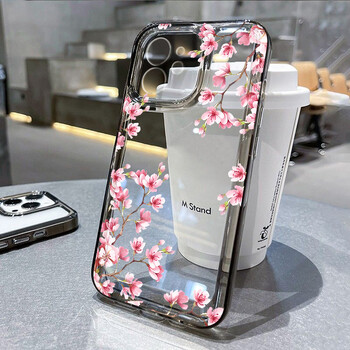 Θήκη τηλεφώνου Soft Flower για iPhone 11 Θήκη iPhone 13 15 12 14 16 Pro Max XR X XS 7 8 Plus SE 2020 Διαφανές κάλυμμα σιλικόνης