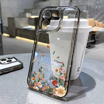 Θήκη τηλεφώνου Soft Flower για iPhone 11 Θήκη iPhone 13 15 12 14 16 Pro Max XR X XS 7 8 Plus SE 2020 Διαφανές κάλυμμα σιλικόνης