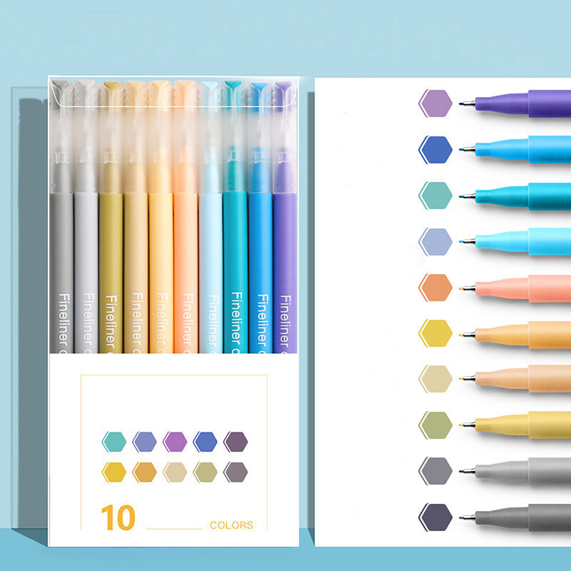 10 komada kompleta za punjenje gel olovke u boji Kawaii 0,5 mm kemijske olovke slatkih boja Studentske uredske olovke za pisanje Školski pribor