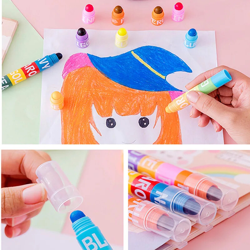 12/6 boja Rainbow Mini Markeri za označavanje Olovka Pastel Gel Uredski školski pribor Oznaka za slikanje Likovni pribor