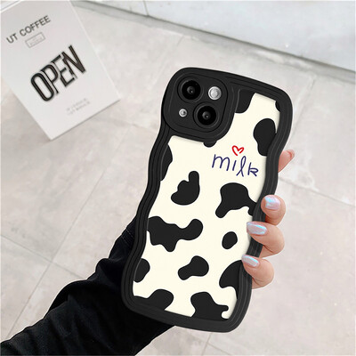 Madingas mielas Curly Wave telefono dėklas, skirtas iPhone 7 Plus 8 SE 2020 15 16 14 13 12 11 Pro Max X XR XSMax Minkštas smūgiams atsparus buferio dangtelis