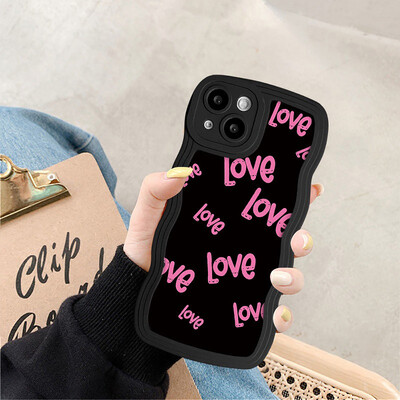 Madingas mielas Curly Wave telefono dėklas, skirtas iPhone 7 Plus 8 SE 2020 15 16 14 13 12 11 Pro Max X XR XSMax Minkštas smūgiams atsparus buferio dangtelis