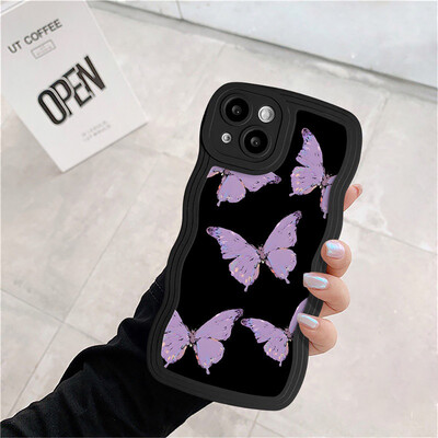 Madingas mielas Curly Wave telefono dėklas, skirtas iPhone 7 Plus 8 SE 2020 15 16 14 13 12 11 Pro Max X XR XSMax Minkštas smūgiams atsparus buferio dangtelis
