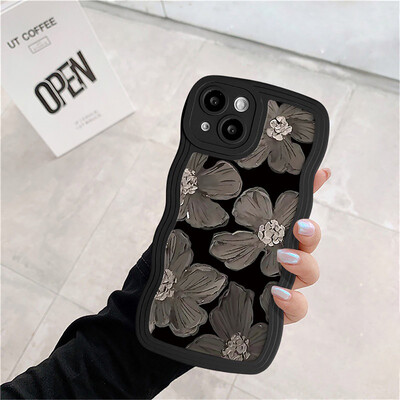 Madingas mielas Curly Wave telefono dėklas, skirtas iPhone 7 Plus 8 SE 2020 15 16 14 13 12 11 Pro Max X XR XSMax Minkštas smūgiams atsparus buferio dangtelis