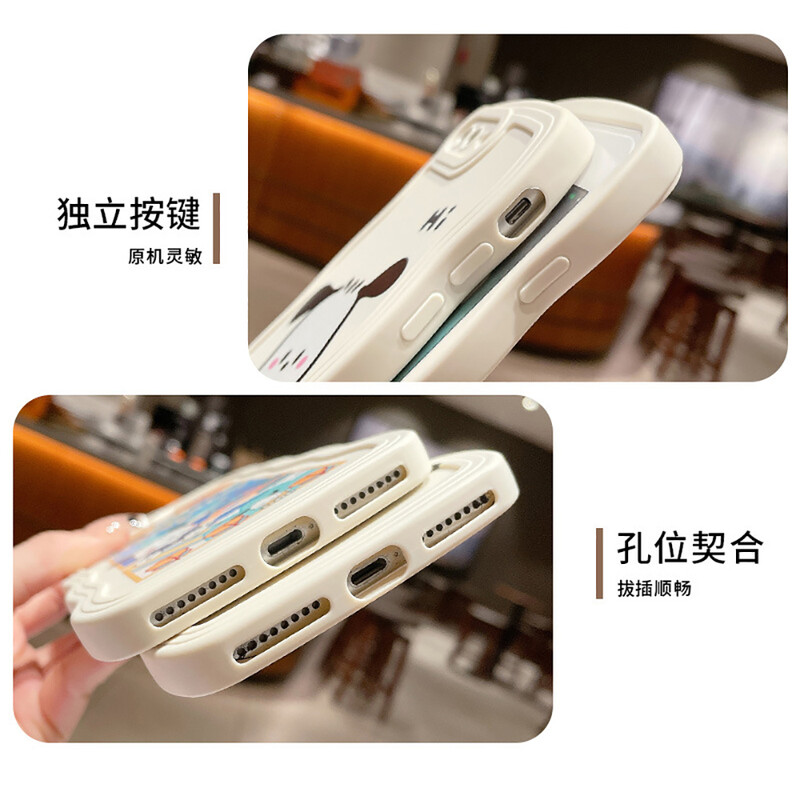 Моден сладък калъф за телефон с къдрава вълна за iPhone 7 Plus 8 SE 2020 15 16 14 13 12 11 Pro Max X XR XSMax Мека удароустойчива броня