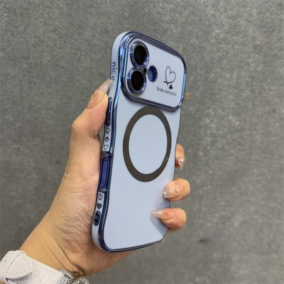 Luxury Love Heart Magsafe bežična torbica za narukvicu za iPhone 16 15 14 13 12 16 Plus Pro Max Magnetic Cover za narukvicu