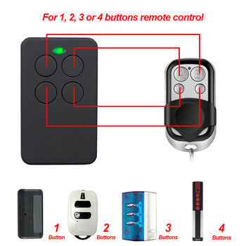 Πολυσυχνότητα 280-868MHz Universal Garage Door Remote Control Duplicator Clone 433,92MHz 433,42MHz Gate Keyfob Transmitter