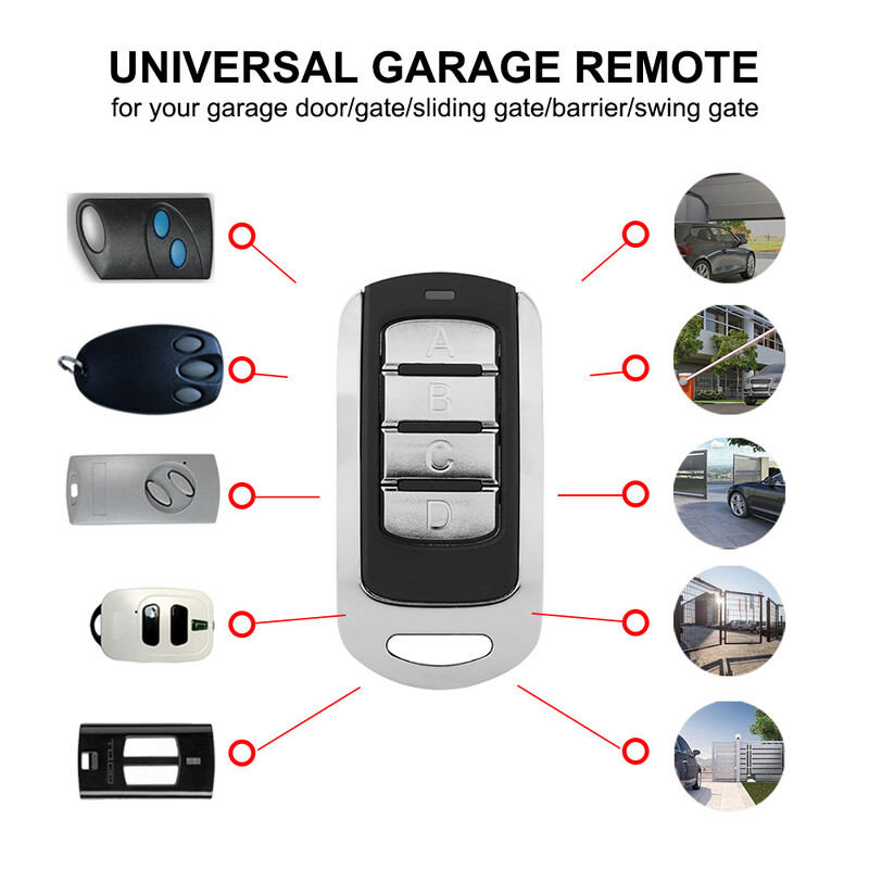 Multi-frekventni 280-868MHz univerzalni daljinski upravljač za garažna vrata Klon umnožavanja 433.92MHz 433.42MHz Gate Keyfob odašiljač