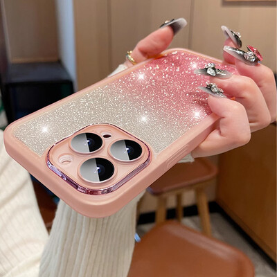 Bling Glitter minkštas telefono dėklas, skirtas Xiaomi Redmi Note 13 Pro Plus 4G 5G 12 11 11S 10 10S 9 9S Pro fotoaparato apsauginis silikoninis dangtelis