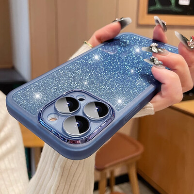 Bling Glitter minkštas telefono dėklas, skirtas Xiaomi Redmi Note 13 Pro Plus 4G 5G 12 11 11S 10 10S 9 9S Pro fotoaparato apsauginis silikoninis dangtelis