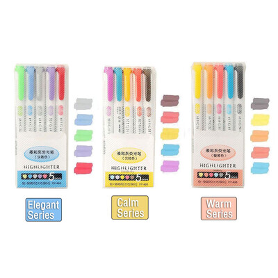 15/25 värvi armas topeltpeaga esiletõstja pliiatsi kunstimarker Jaapani pehme värviga fluorestsentspliiats kooli kontoritarbed