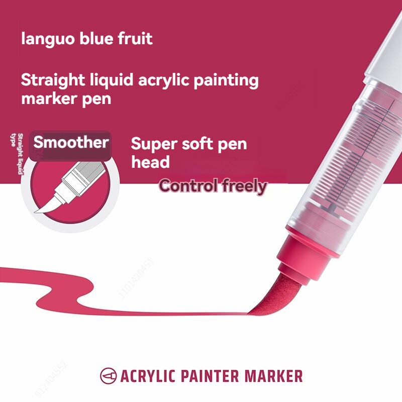 9 цвята химикалки с акрилна боя, маркери, първокласни акрилни писалки с цвят на кожата за дърво, платно, камък, скала, живопис, стъклокерамика