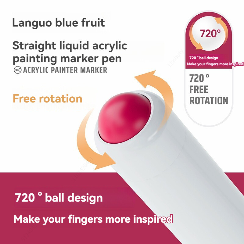 9 цвята химикалки с акрилна боя, маркери, първокласни акрилни писалки с цвят на кожата за дърво, платно, камък, скала, живопис, стъклокерамика