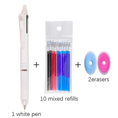 Комплект многоцветни изтриваеми химикалки 3 в 1, синьо, черно, червено мастило, 0,5 mm гел химикалка, японски канцеларски материали, офис, училище, инструменти за писане