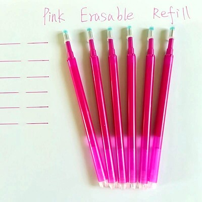 Izbrisive gel olovke na uvlačenje za crtanje i pisanje, zelene, fine point, razne tinte u boji, 0,7 mm, 3 kom