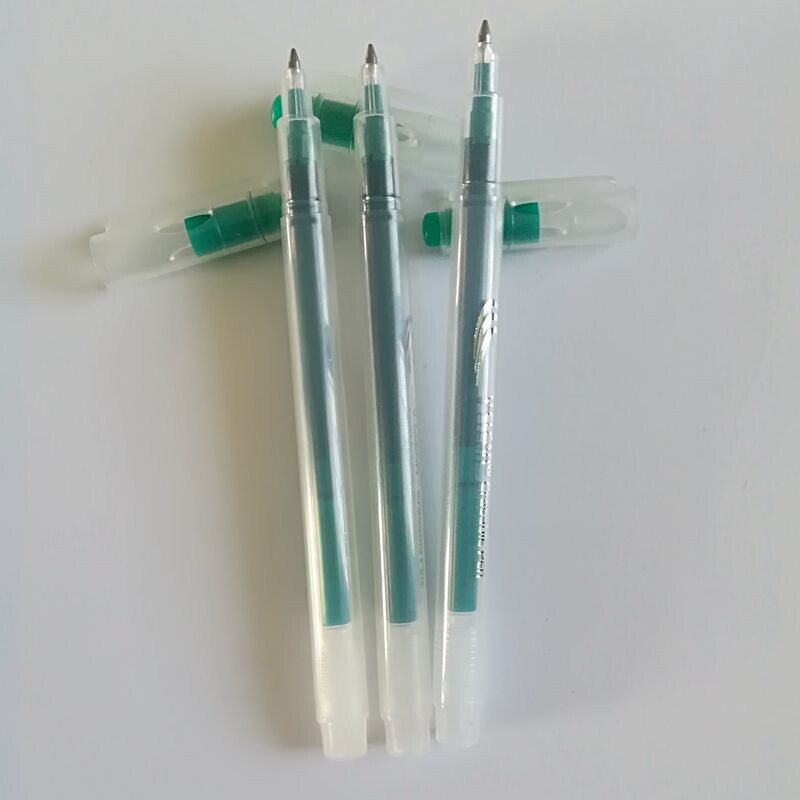 Izbrisive gel olovke na uvlačenje za crtanje i pisanje, zelene, fine point, razne tinte u boji, 0,7 mm, 3 kom