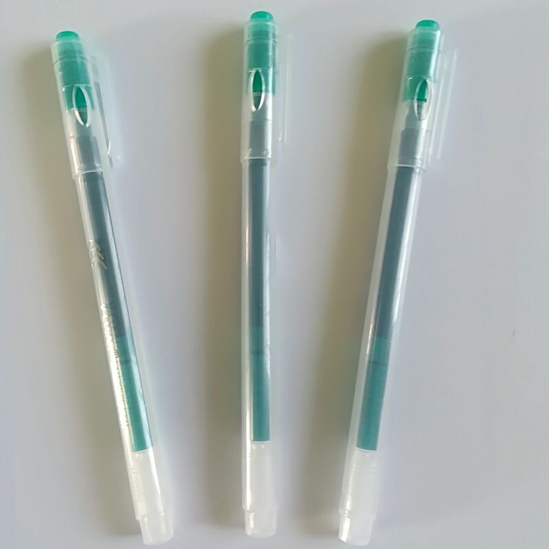 Izbrisive gel olovke na uvlačenje za crtanje i pisanje, zelene, fine point, razne tinte u boji, 0,7 mm, 3 kom